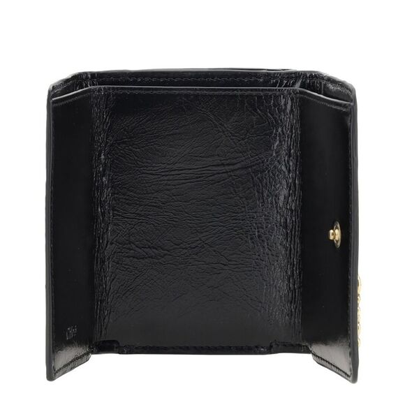 Chloé Logo Leather Wallet, Black